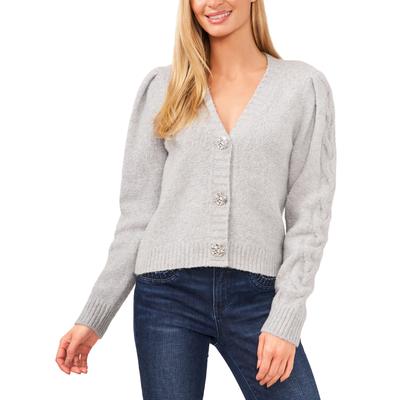 Cardigan à boutons en cristal