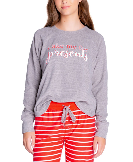 Insomniax Printed Long Sleeve Pajama Top