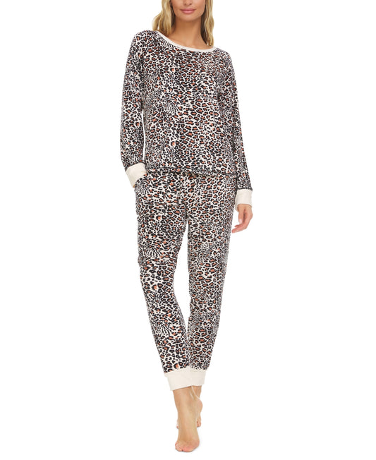 Flora by Flora Nikrooz Leslie Printed Velour Pajama