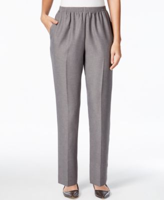 Alfred Dunner Pants, Pull On Straight Leg