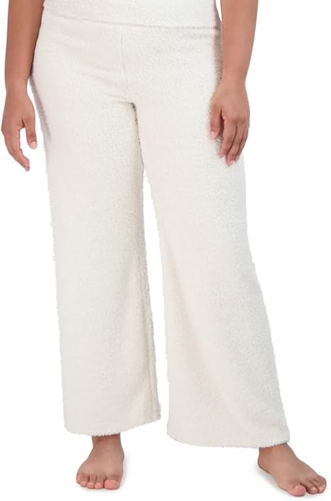 Pantalon de nuit blanc en chenille à jambe large pour femme Steve Madden
