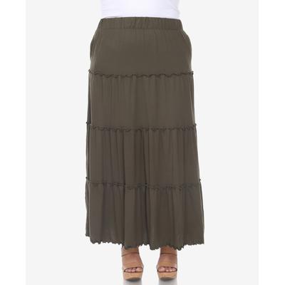 Chemise à volants grande taille White Mark