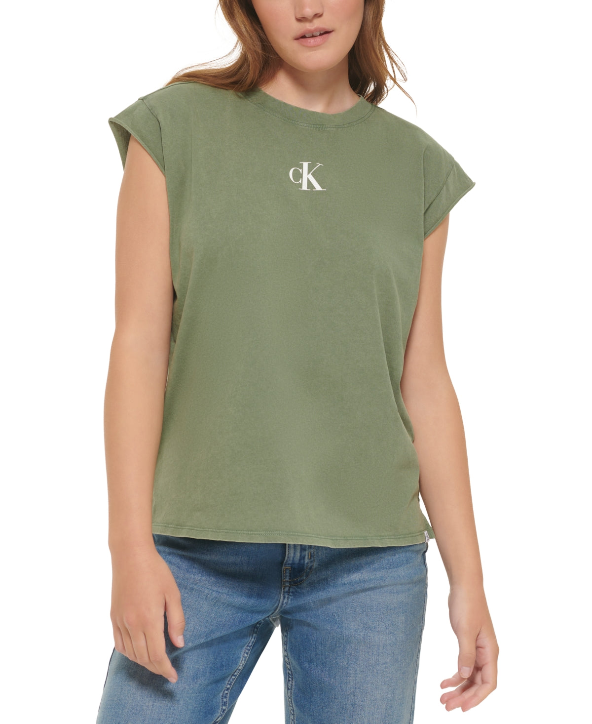 Calvin Klein Jeans Women's Short-Sleeve T-Shirt - Thyme