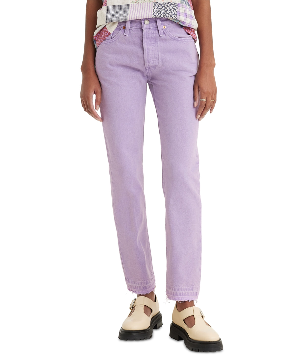 Levis Womens 501 Original-Fit Straight leg. Purple Rose 30