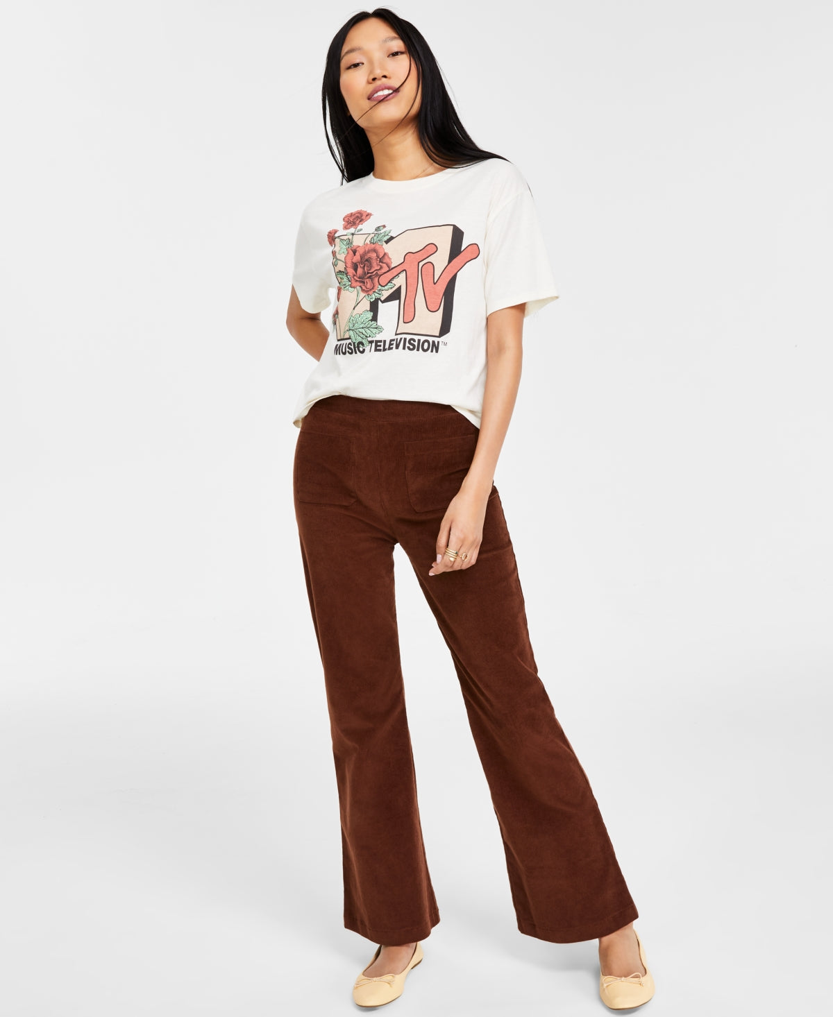 Self Esteem Juniors Stretch Corduroy Flare pants