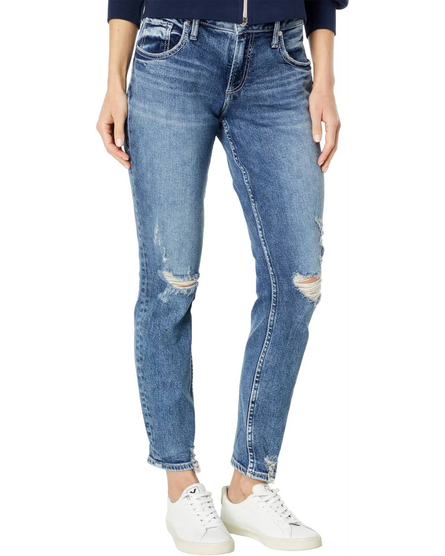 Silver Jeans Women's Boyfriend Mid Rise Jeans