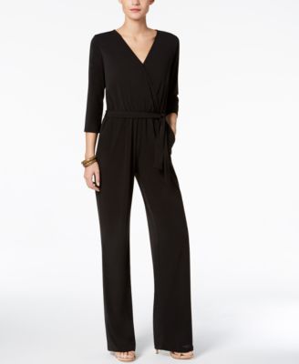 NY Collection Petite Belted Jumpsuit