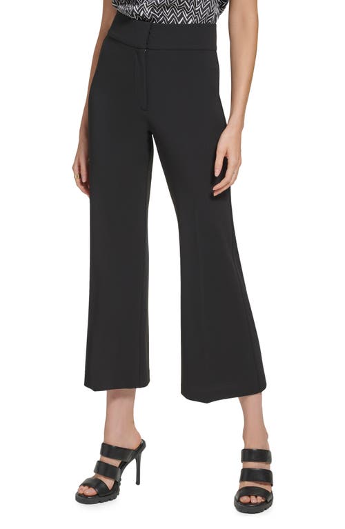 DKNY Womens Wide-Leg Cropped Pants