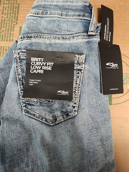 Silver Jeans Co. Britt Roll-Cuff Capri Jeans