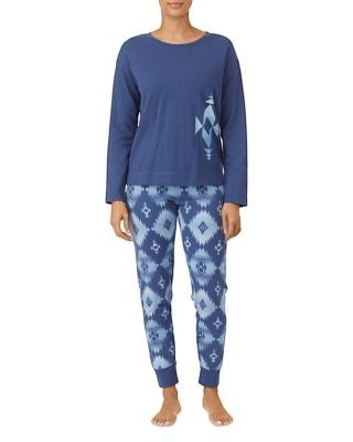 Lauren Ralph Lauren Geo-Print Top Jogger Pants Pj set. Navy XL