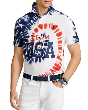 Polo Ralph Lauren Team USA Tie-Dye Mesh Polo Shirt
