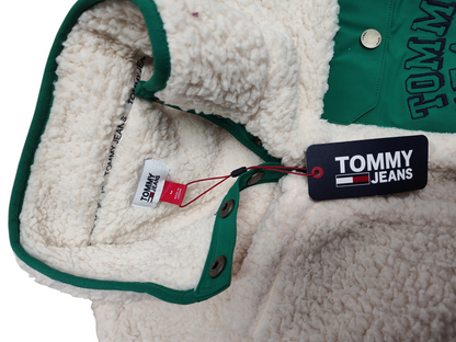 Tommy Jeans Womens Quarter-Snap Sherpa Pullover Jacket