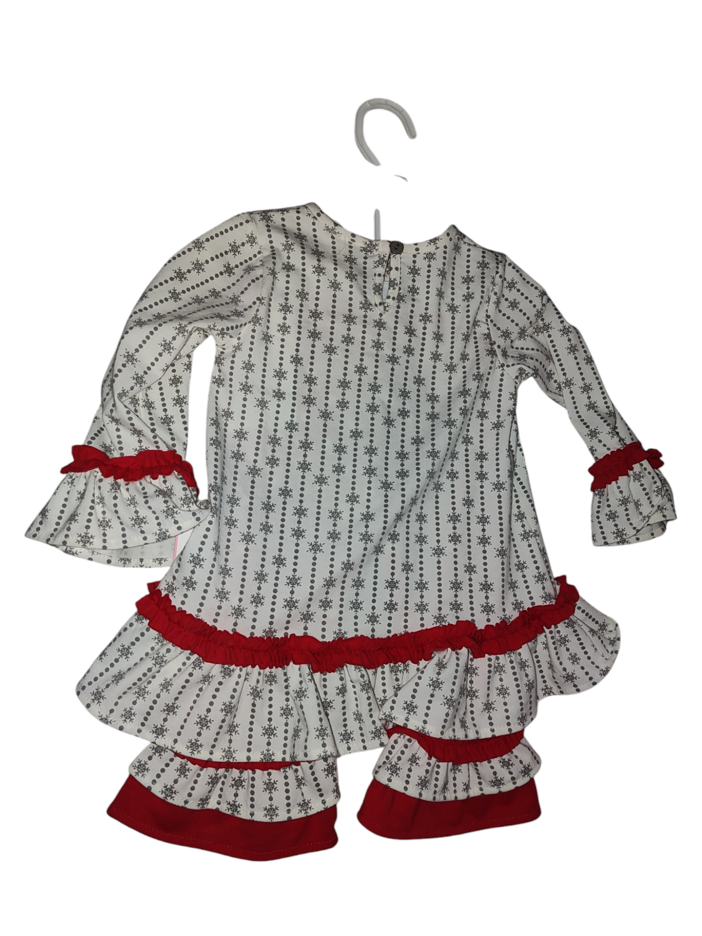 Rare Editions Baby Girls Santa Legging Set Gray 24 months