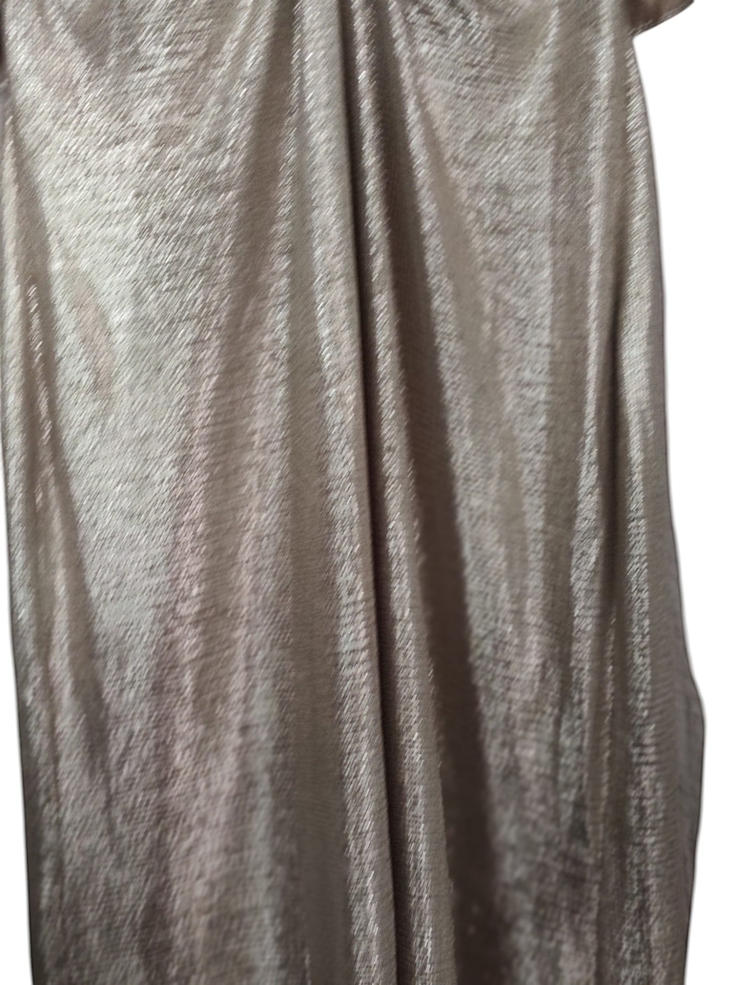 Lauren Ralph Lauren Womens Foil-Print Jersey Cape Dress.  Birch Gold 4