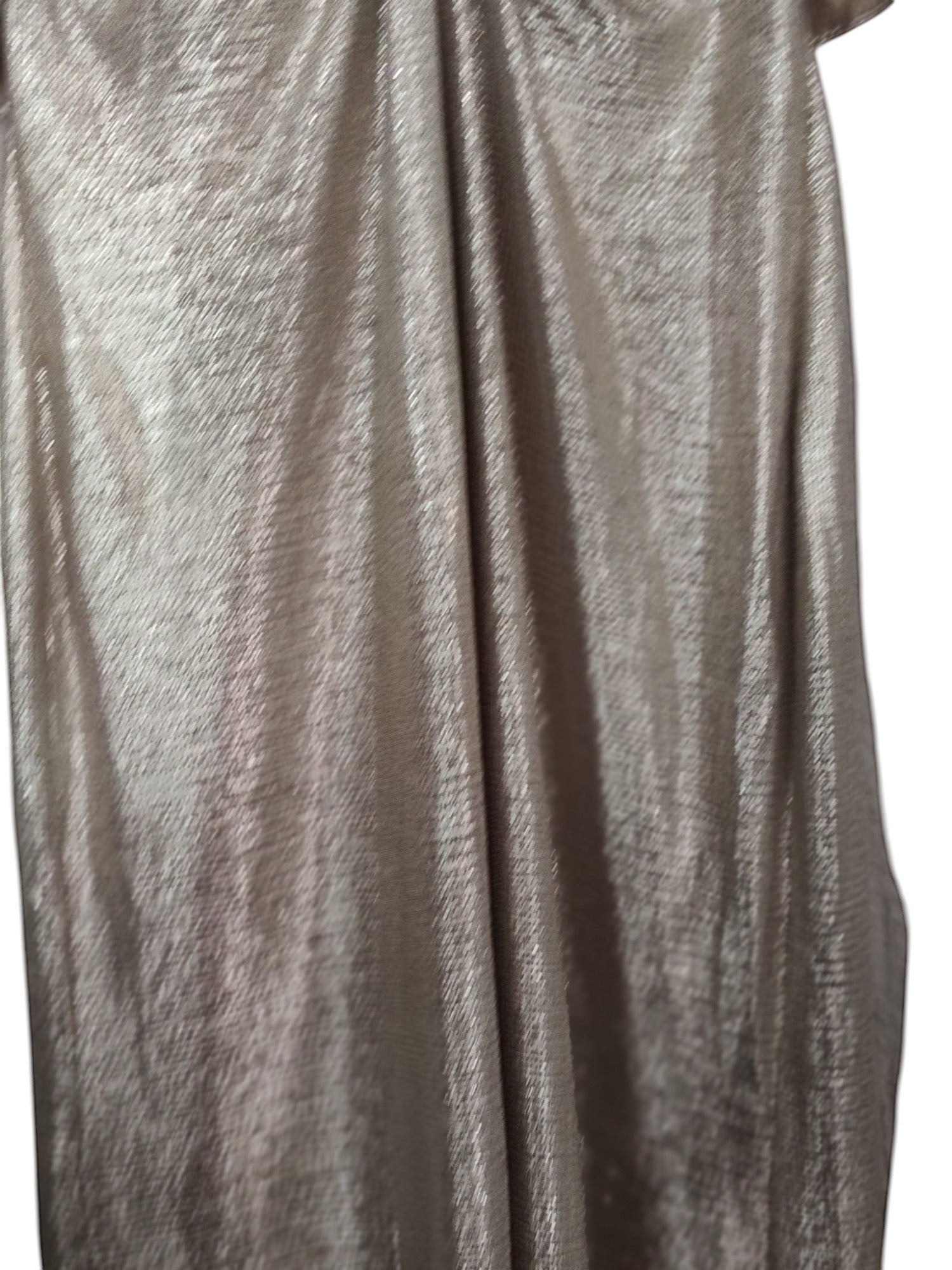 Lauren Ralph Lauren Womens Foil-Print Jersey Cape Dress.  Birch Gold 4