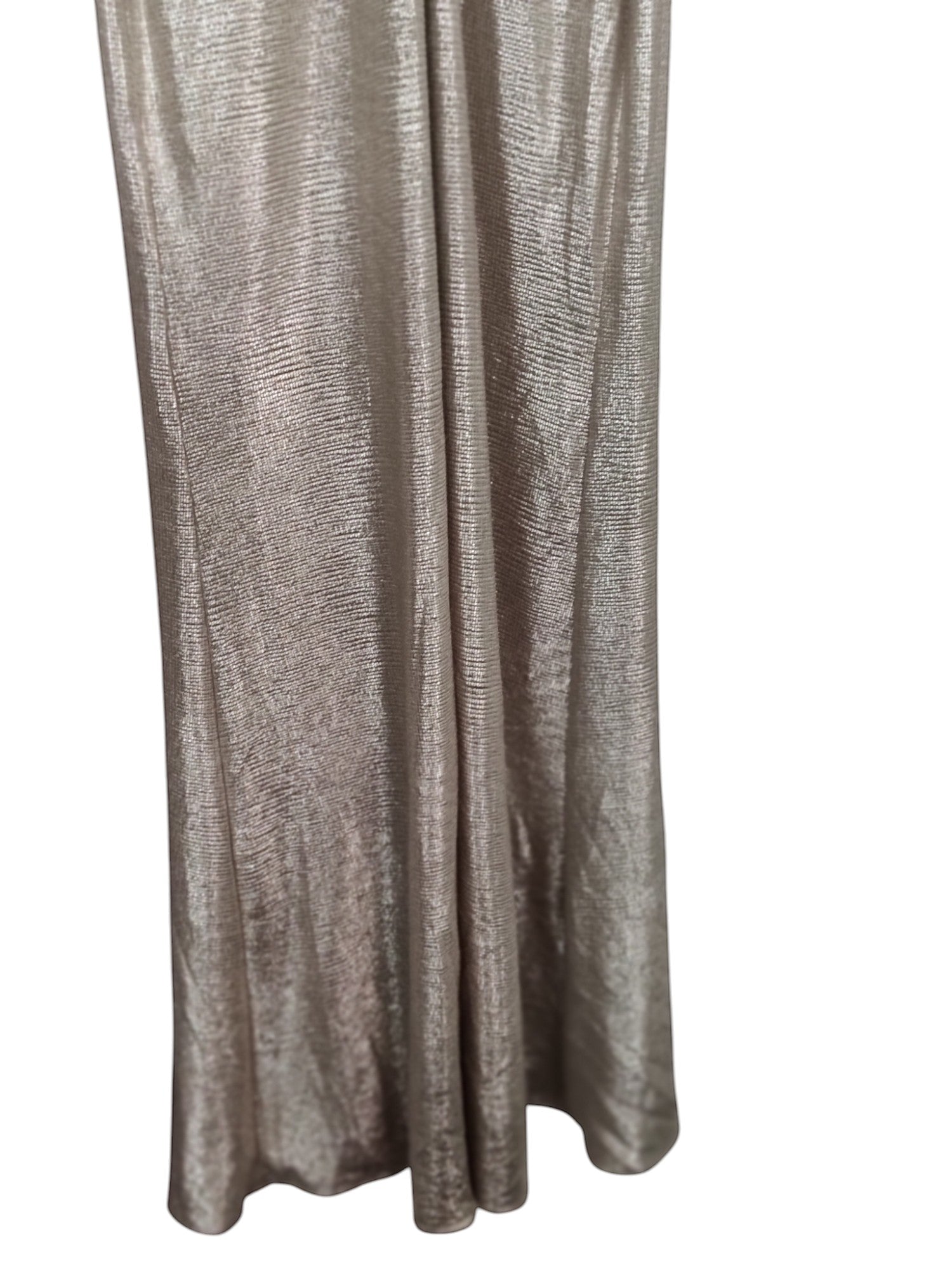 Lauren Ralph Lauren Womens Foil-Print Jersey Cape Dress.  Birch Gold 4