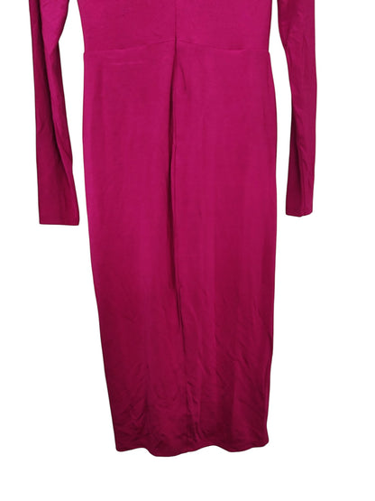 LAUREN Ralph Lauren Buckle-Trim Jersey Cocktail Dress (Fuchsia Berry) Women's Dress