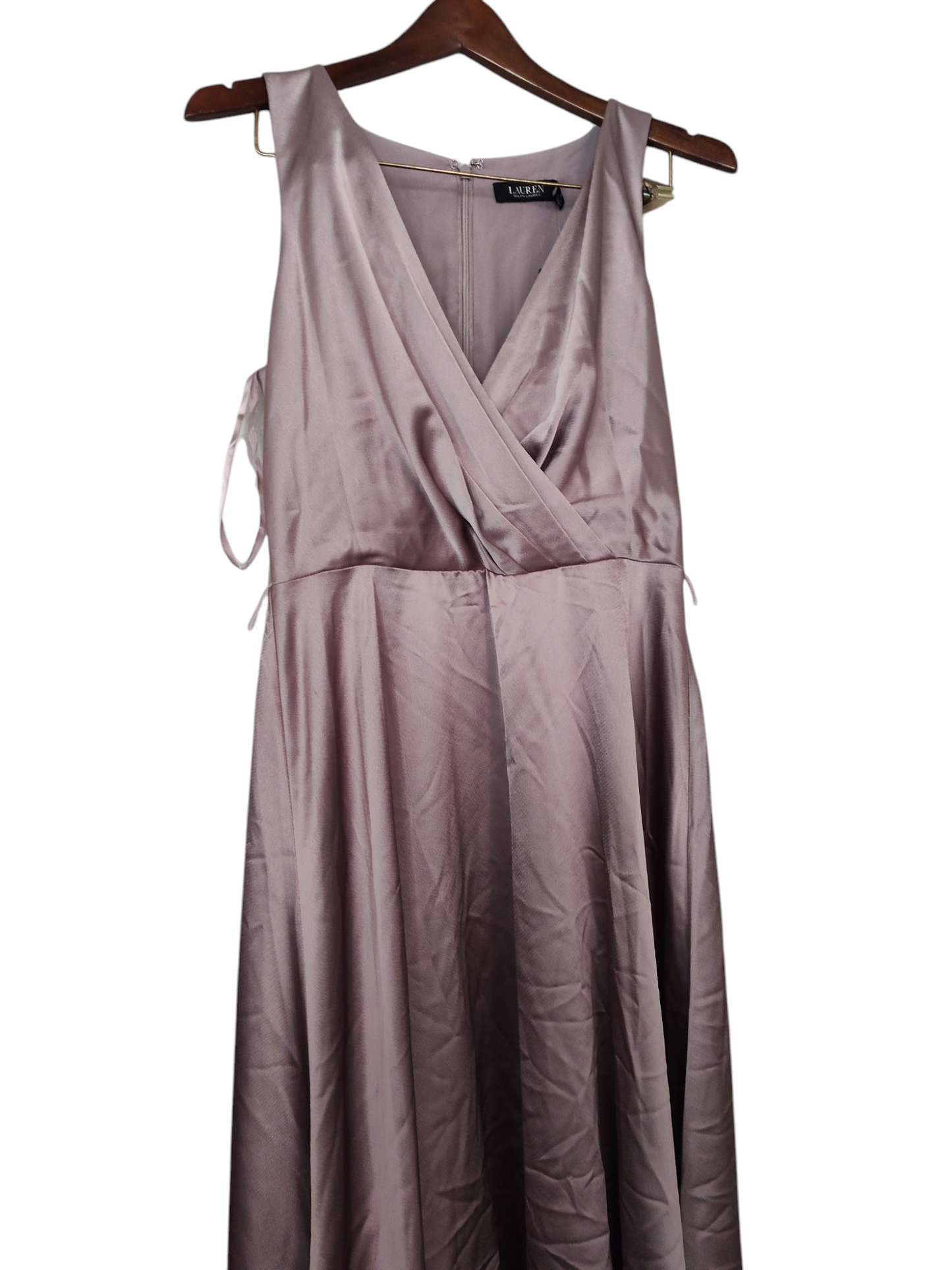 Robe de cocktail en charmeuse avec ceinture de Lauren Ralph Lauren