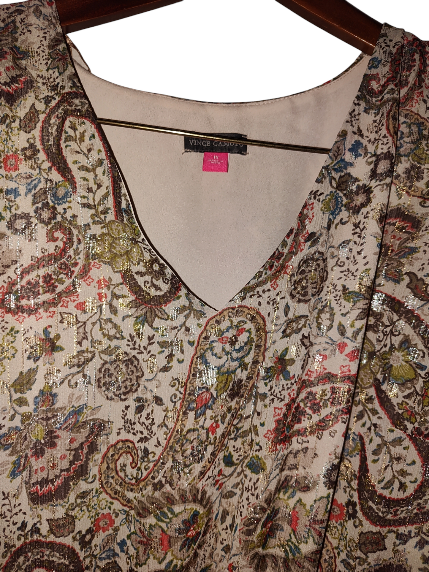 Nuisette grande taille Vince Camuto à col en V et volants