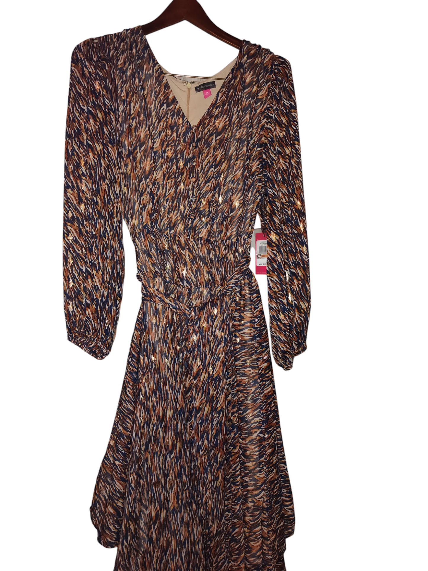 Robe longue à imprimé métallisé grande taille Vince Camuto 