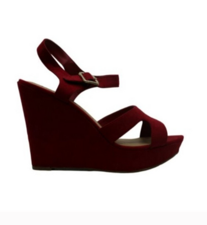 American Rag Rochelle Peep Toe Platform Wedge, Red, Size 9.5M