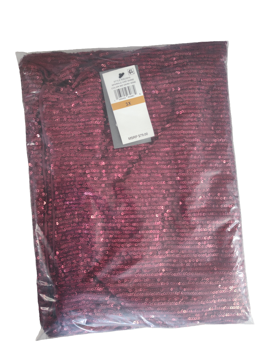 Jupe à sequins fendue sur le côté Vince Camuto grande taille