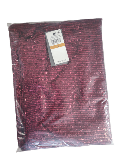 Jupe à sequins fendue sur le côté Vince Camuto grande taille