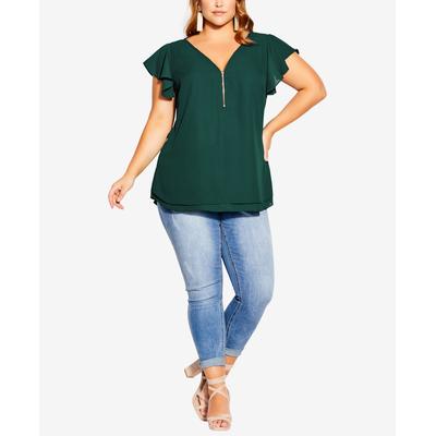 Haut zippé grande taille CITY CHIC Jade