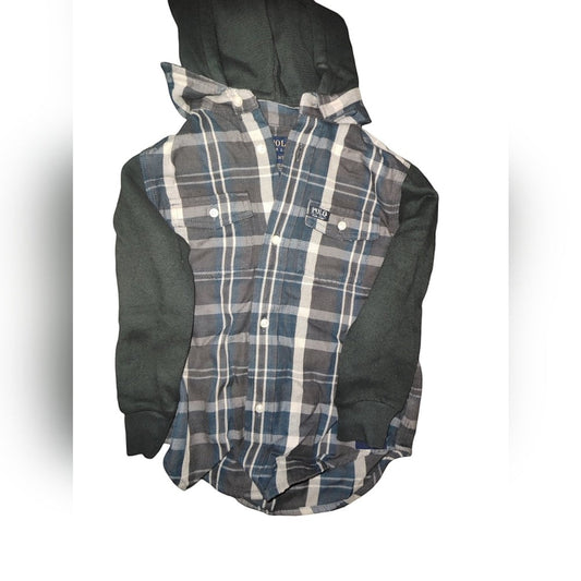 Ralph Lauren Toddler Boys Hoody Plaid top button down