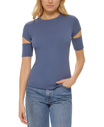 T-shirt à découpes pour femme DKNY Jeans Country