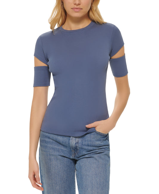 T-shirt à découpes pour femme DKNY Jeans Country