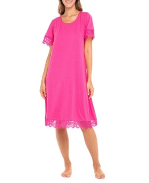 Sporto Long Lace Nightgowns for Women Plus Size & Regular Night Shirt Dress Sleepwear