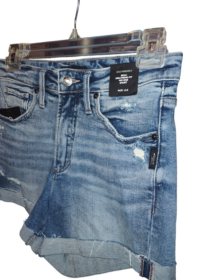 Silver Jeans Co. Beau Roll-Cuff Denim Shorts Indigo 30, 33