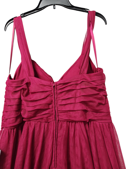 City Studios Plus Size Mesh Formal Evening Sleeveless ball Dress.