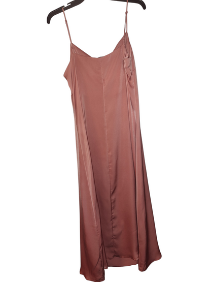 Black Tape Slip Midi long Dress Soft Antique Blush large