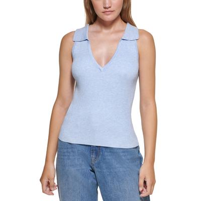Pull polo DKNY Jeans en chambray chiné