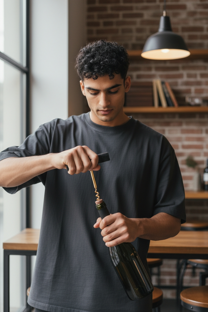 Thirstystone black marble handle. corkscrew. Wine opener, stainless steel