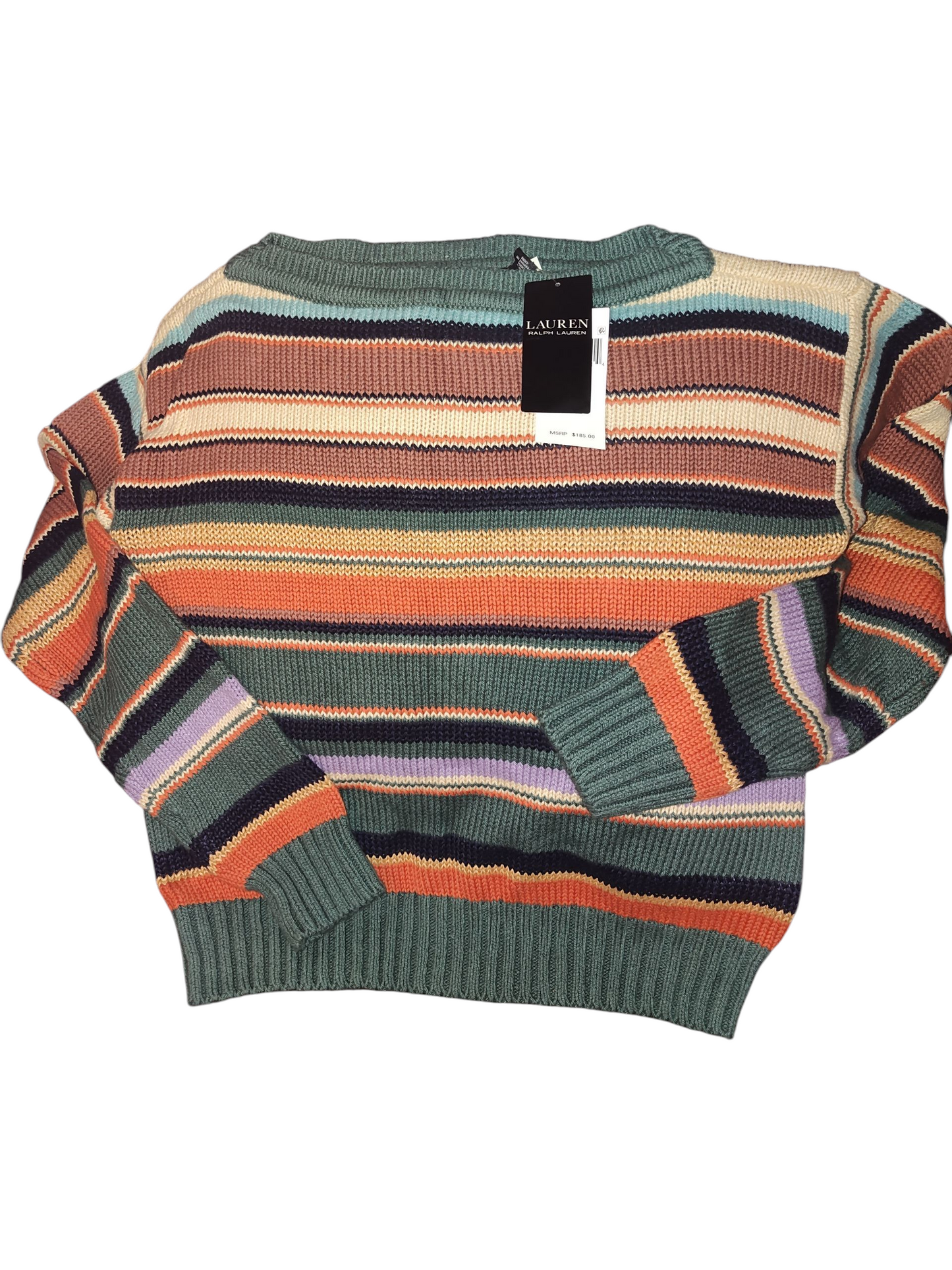 Pull à col bateau rayé en coton et lin pour femme de Lauren Ralph Lauren