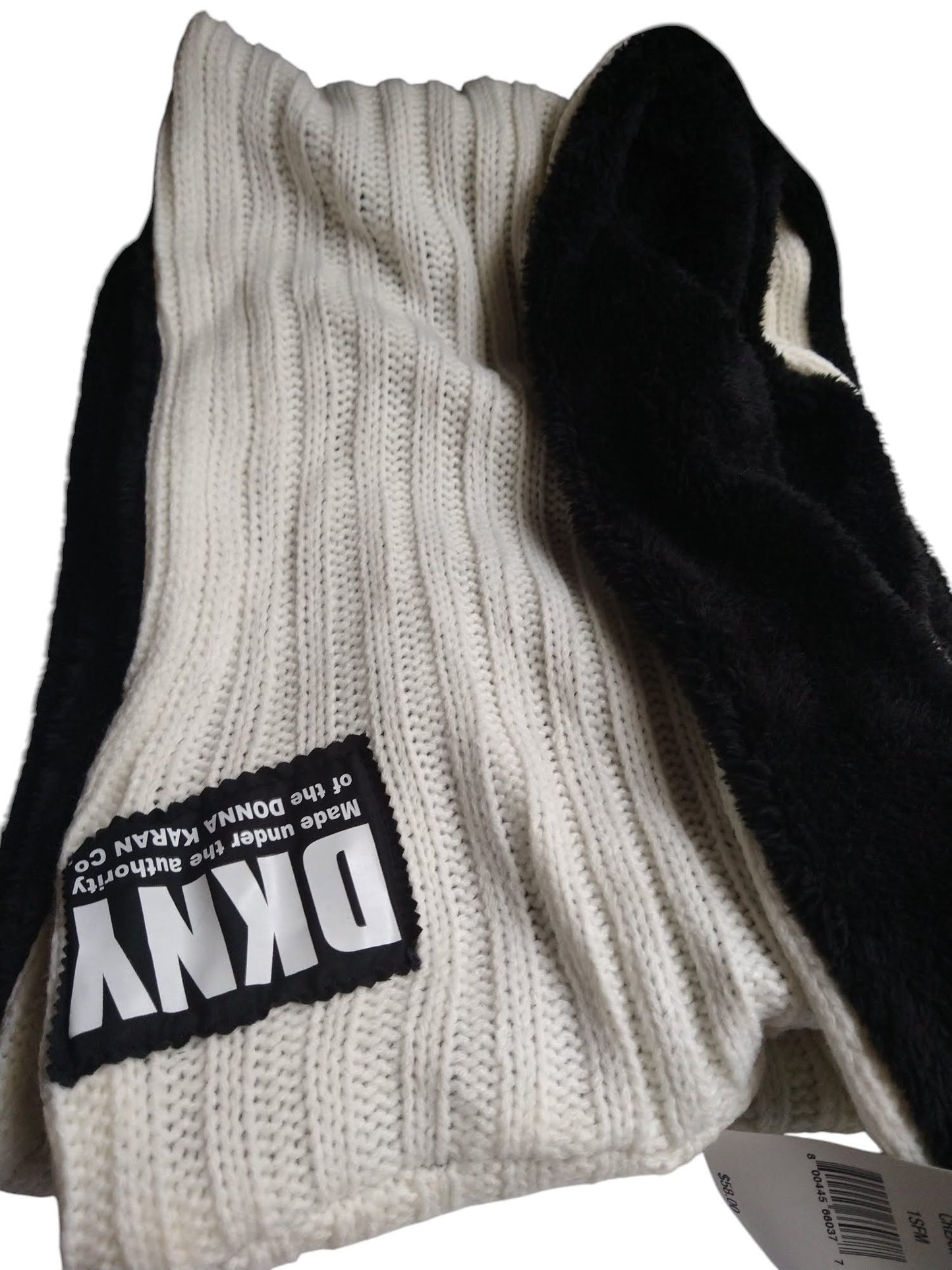 DKNY Women's Fleece lined  Ribbed Infinity Winter Scarf- DK4908