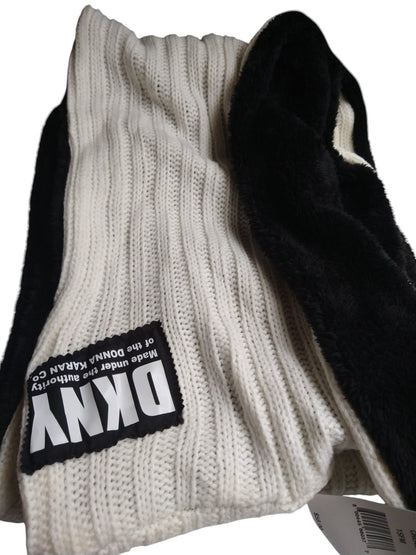 DKNY Women's Fleece lined  Ribbed Infinity Winter Scarf- DK4908