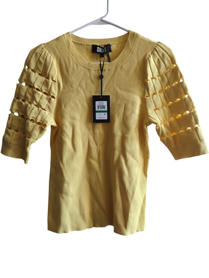 DKNY Goldfinch - Pull côtelé à manches à carreaux pour femme