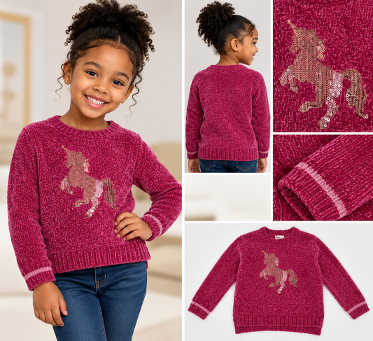 Epic Threads Girls Chenille Sequin Sweater