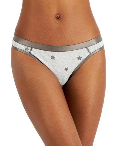 Jenni Cotton Print Satin Trim Thong Stars Medium