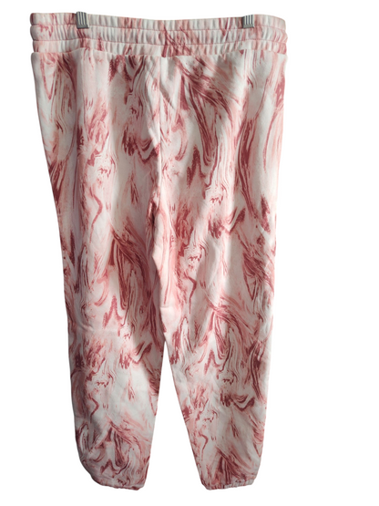 Jenni women's Sleep Jogger pajama lounge Pants Marble Pink -Rose Small