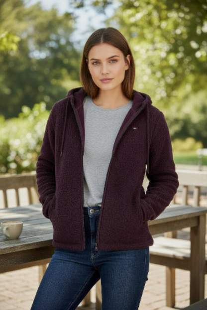 Sweat à capuche zippé en polaire pour femme Tommy Hilfiger