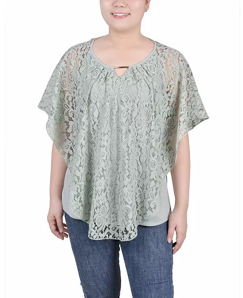 NY Collection NY Collection Petite Dentelle Ponc Frosty