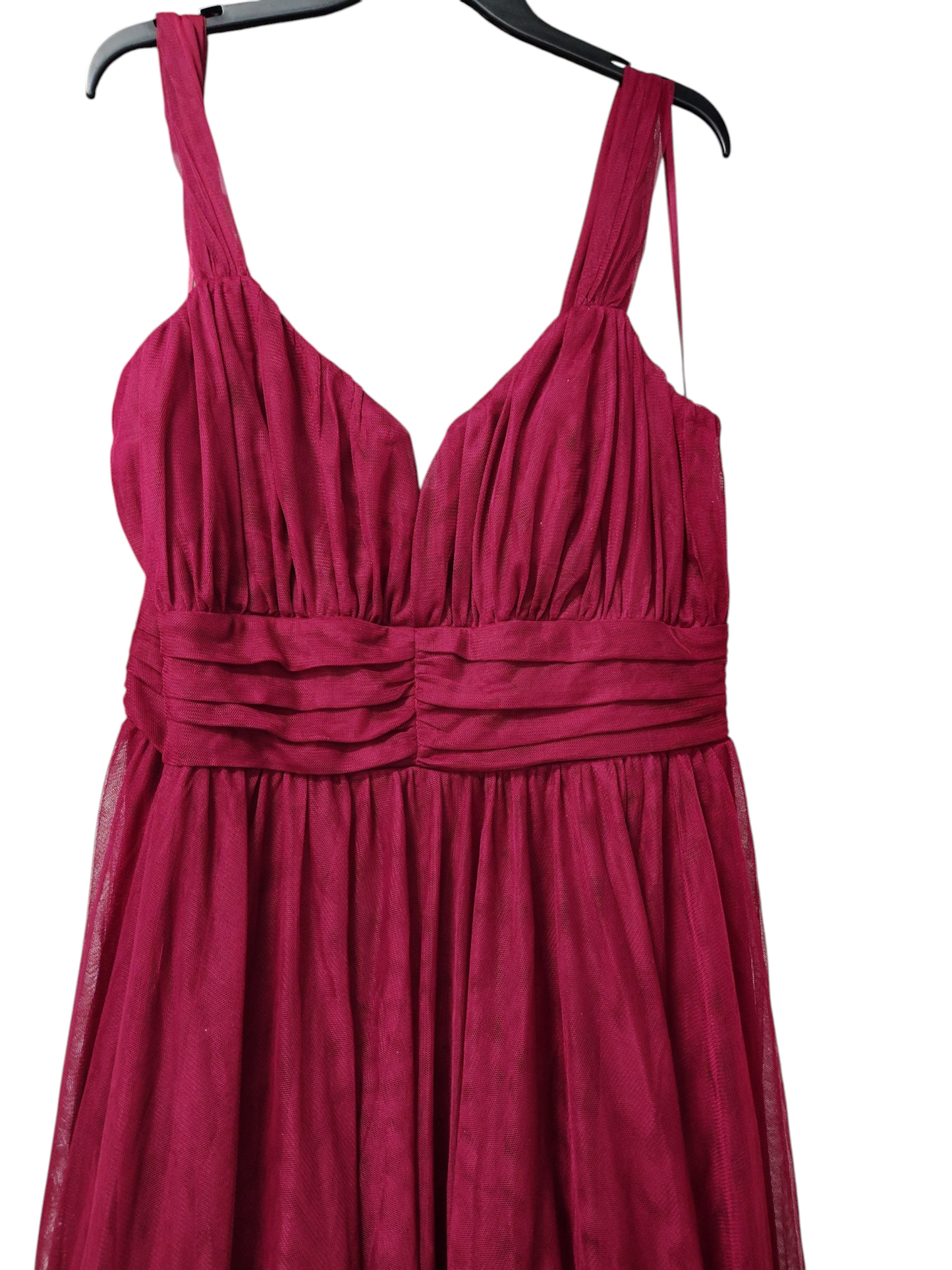 City Studios Plus Size Mesh Formal Evening Sleeveless ball Dress.