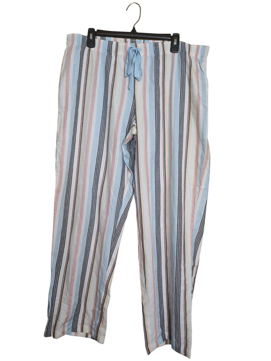Jenni woven 100% cotton striped pajama pants. Multicolor XL