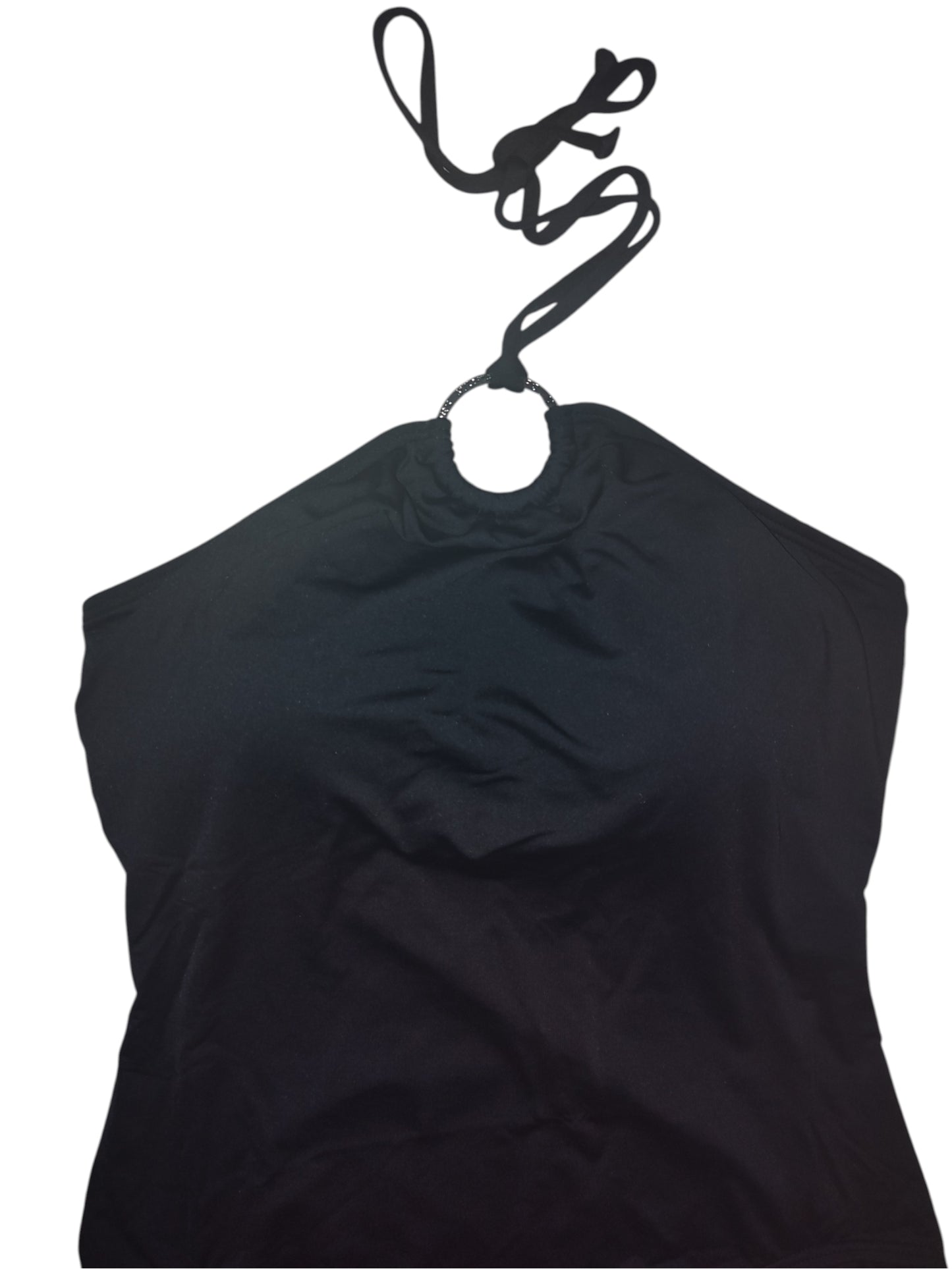 Maillot de bain une pièce bandeau avec anneau et logo