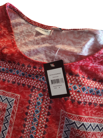 AVENUE Avenue Macie Burnout Rubis Taille Plus